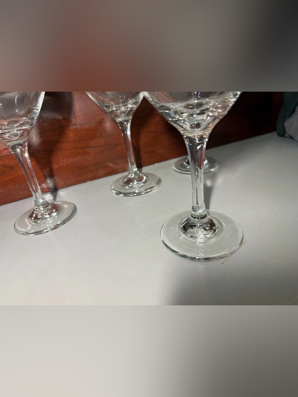 Set of 4 Floral Stemmed Wine Glasses Orange Green White - Picture 6 of 11